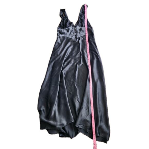 Vintage Unbranded 100% Silk Nightgown Dress Semi Sheer No Size Tag Goth Witchy - Picture 6 of 9
